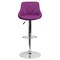 Emma and Oliver Bucket Seat Adjustable Height Barstool with Diamond Pattern Back